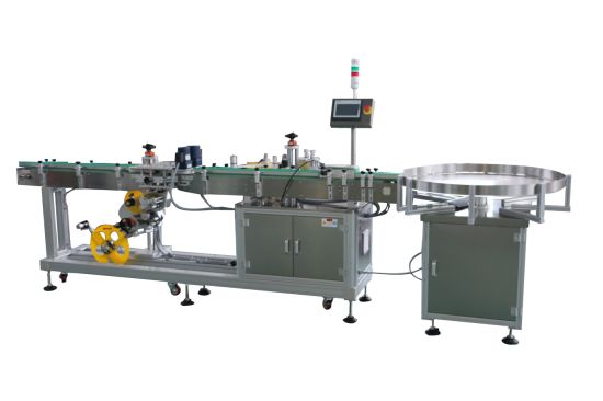 Bottom and Side Labeling Machine with Collection Rotary Table