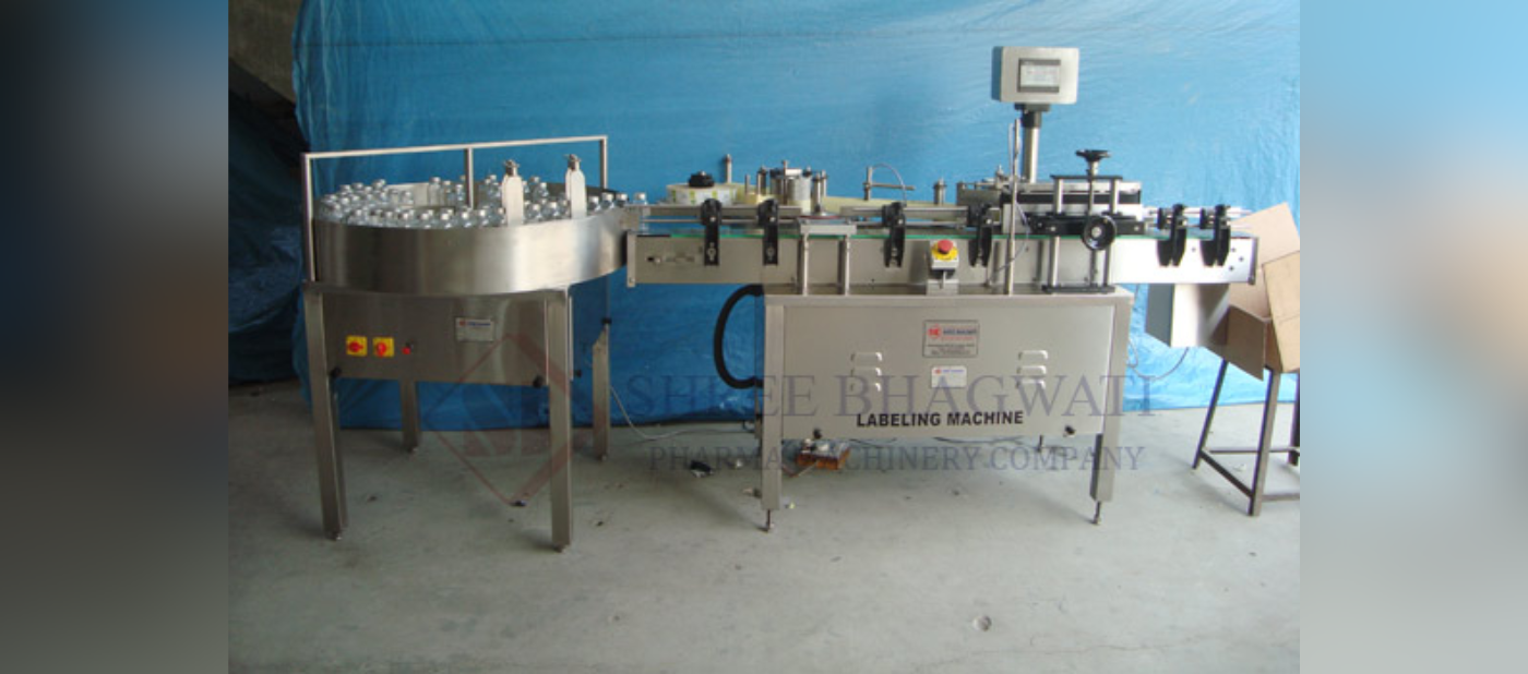 Vial Sticker Labelling Machine With Turn Table, Vial Labeller
