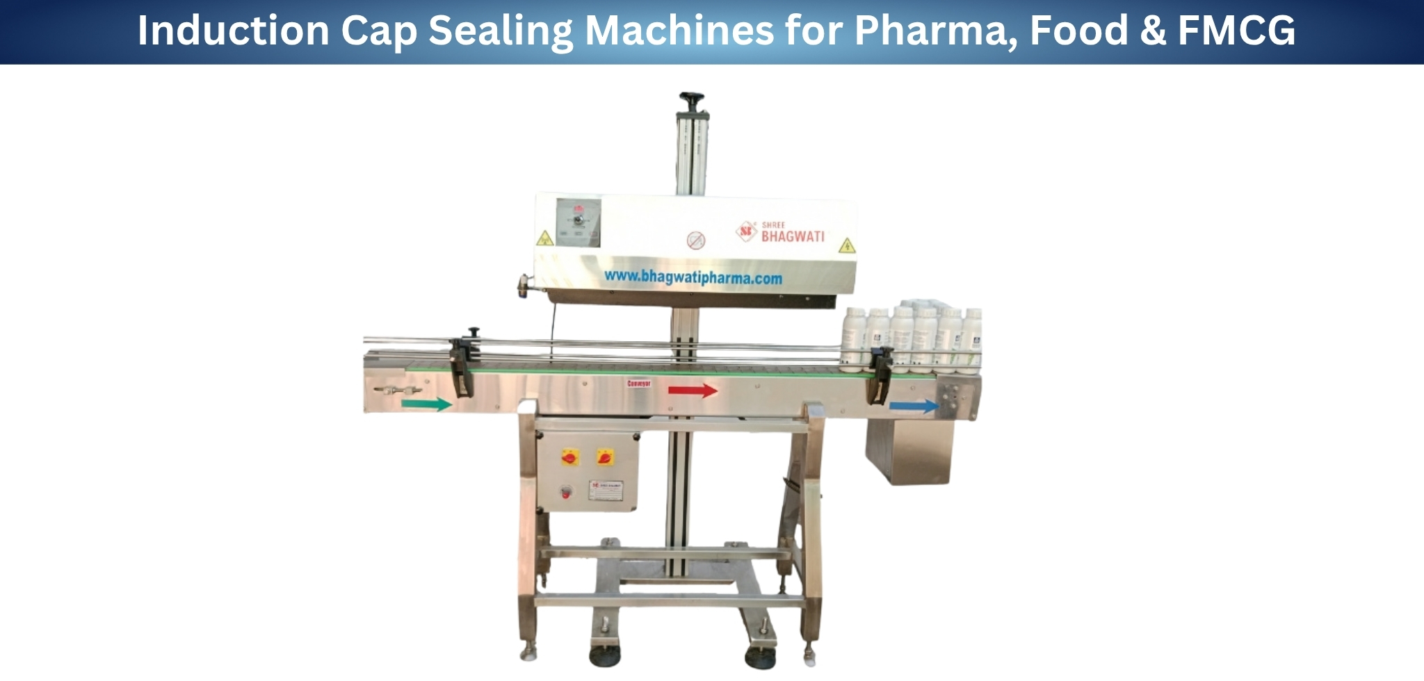Induction Cap Sealing Machine for Pharma, Food and FMCG